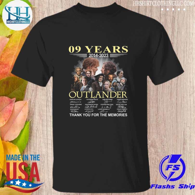 Outlander 09 years 2014 2023 thank you for the memories signatures shirt