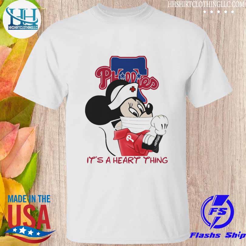 Philadelphia Phillies Mickey Mouse face mask it's a heart things shirt