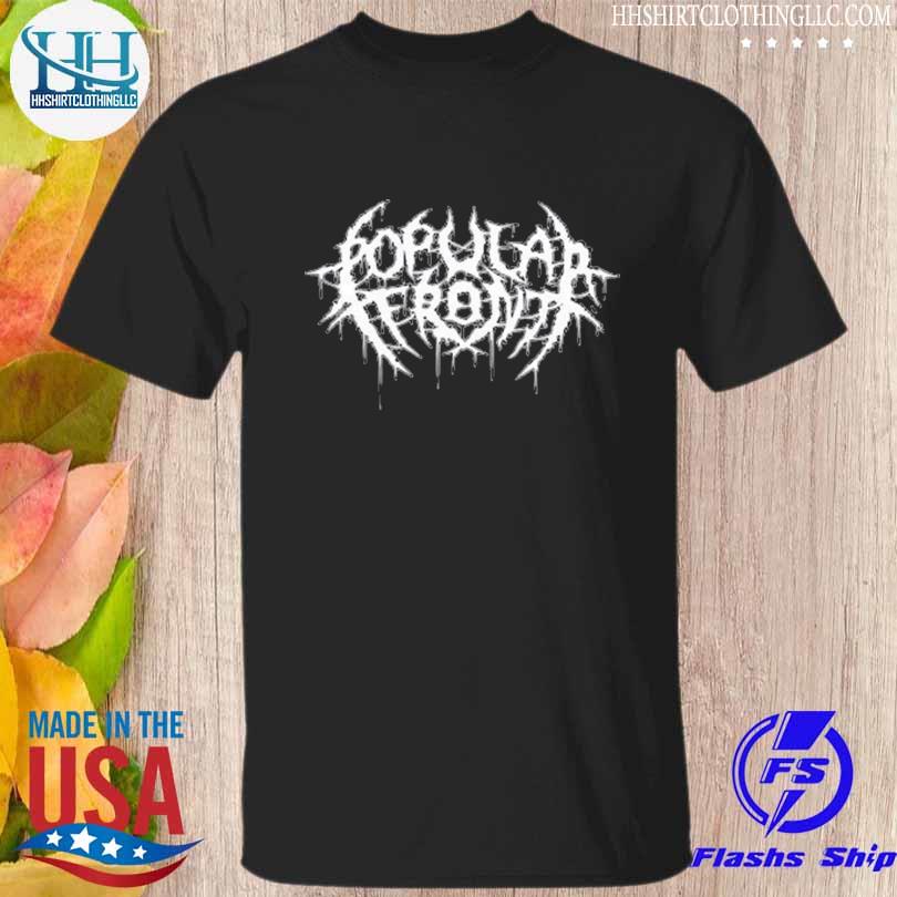 Popular front shop black metal 2023 shirt
