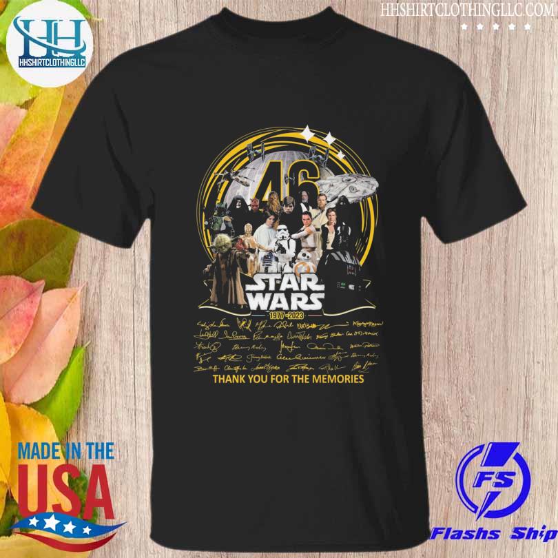 Star Wars 1977 2023 thank you for the memories signatures Star Wars shirt