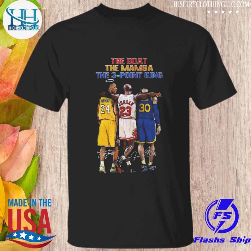 the goat the mamba the 3 point king signatures shirt