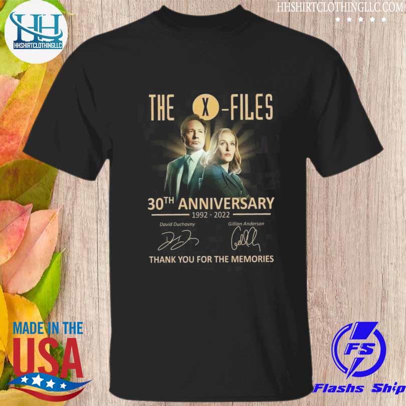 The X Files 30th anniversary 1992 2022 thank you for the memories signatures shirt