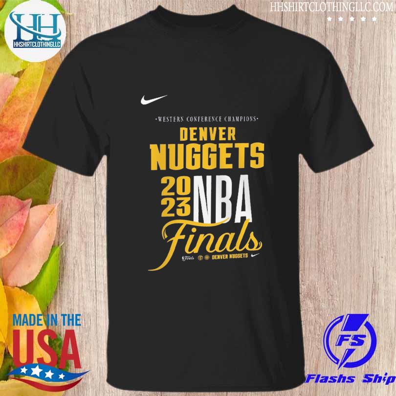 Western conference champions denver nuggets nike youth 2023 nba finals shirt
