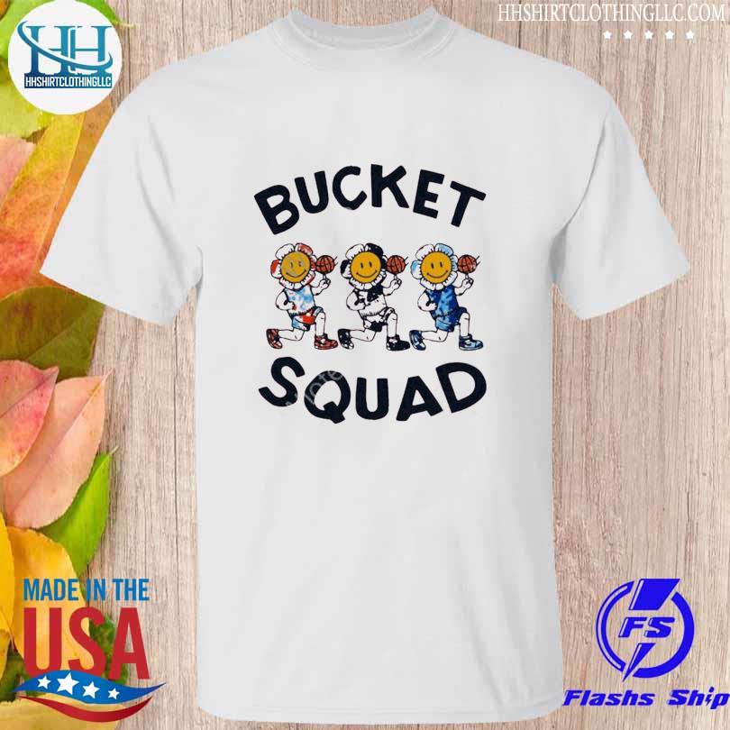 Youth tie dye flower team bucket squad shirt
