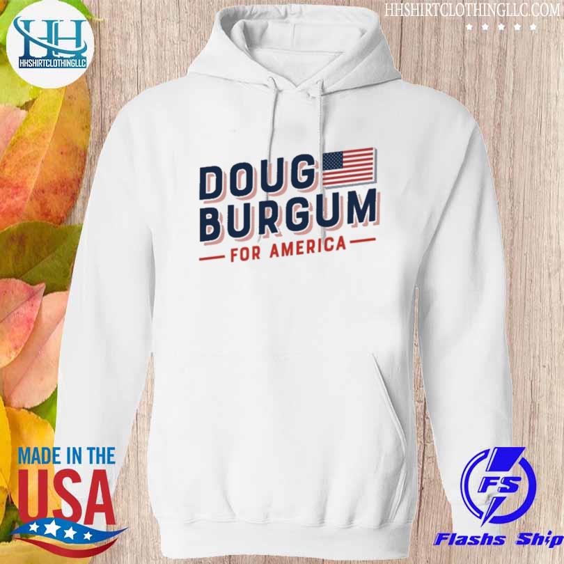 Nice doug burgum for america American flag 2023 s hoodie trang
