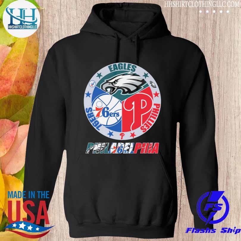 Philadelphia sport teams 76ers eagles Phillies 2023 s hoodie den