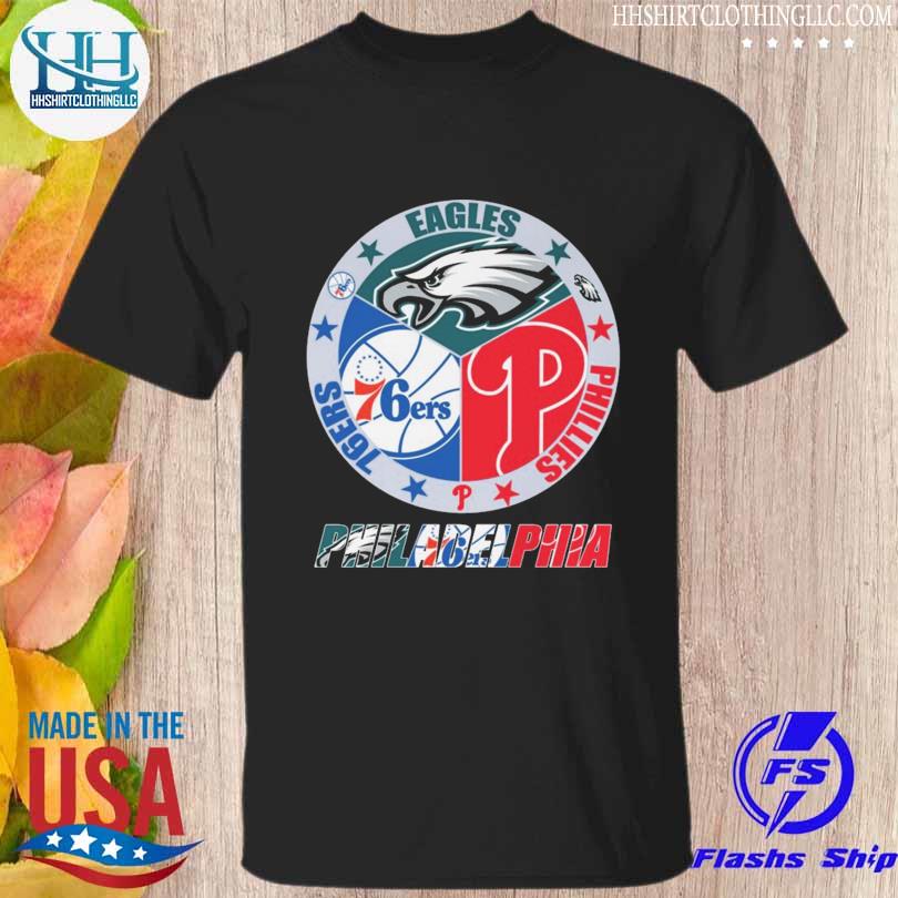 Philadelphia sport teams 76ers eagles Phillies 2023 shirt