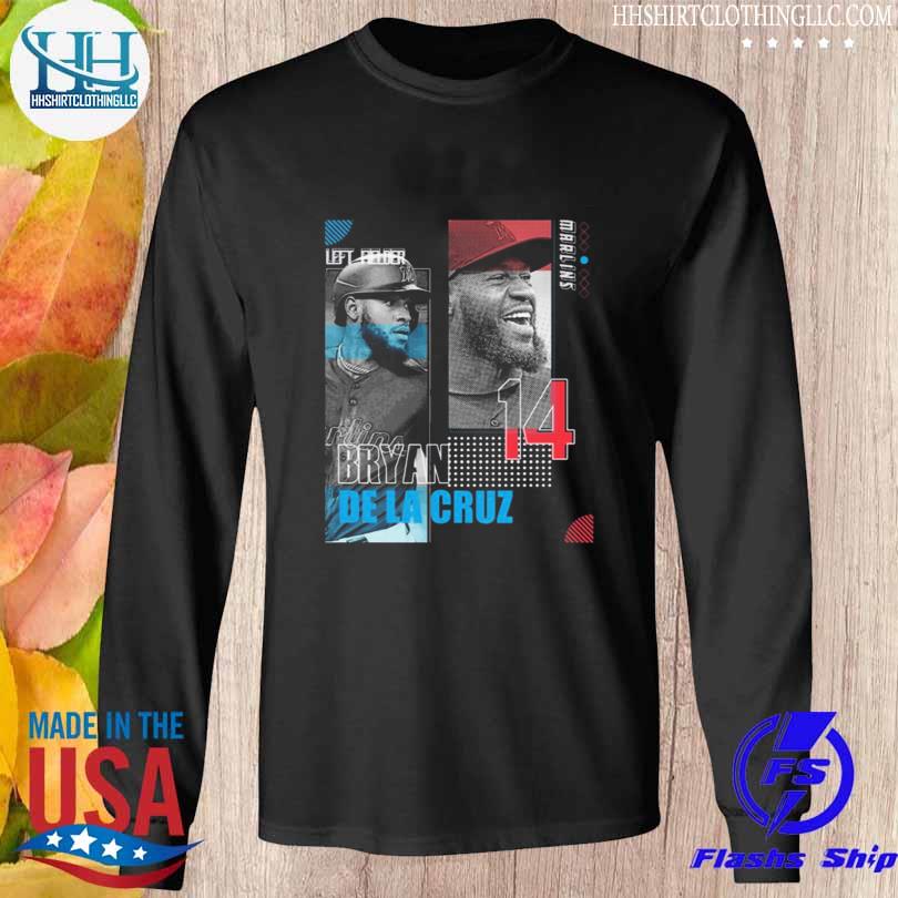 Bryan De La Cruz 14 Miami Marlins baseball poster 2023 T-shirt, hoodie,  sweater, long sleeve and tank top