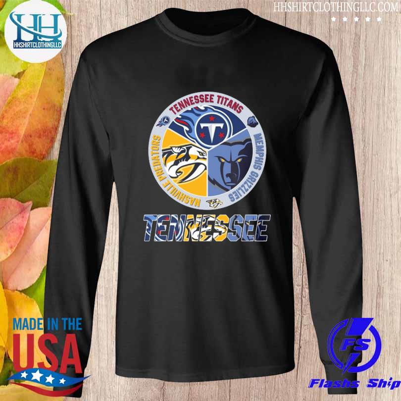 Tennessee Titans Memphis Grizzlies Nashville Predators Tennessee Volunteers  logo Tennessee city 2023 shirt, hoodie, sweater, long sleeve and tank top