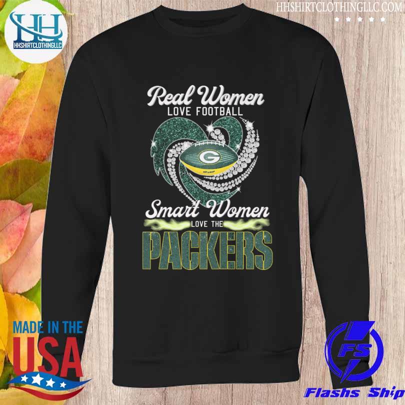 Real Women Love Football Smart Women Love The Green Bay Packers Signatures  shirt, hoodie, sweater, long sleeve and tank top