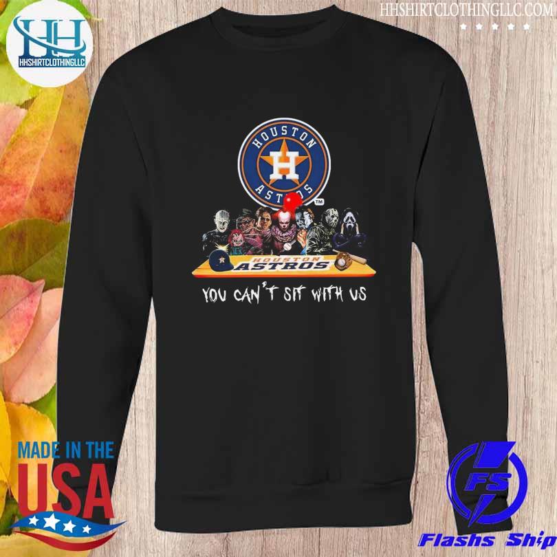 Houston Astros horror movies you can't sit with us Halloween shirt, hoodie,  sweater, long sleeve and tank top