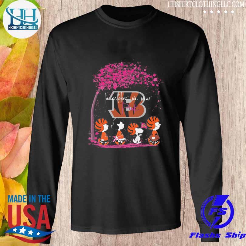 Cincinnati Bengals In October We Wear Pink shirt,Sweater, Hoodie, And Long  Sleeved, Ladies, Tank Top