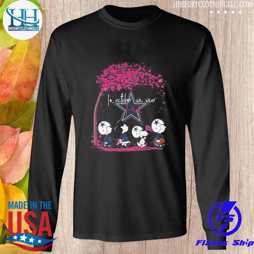 Dallas Cowboys October We Wear Pink Snoopy Peanuts Shirt, hoodie