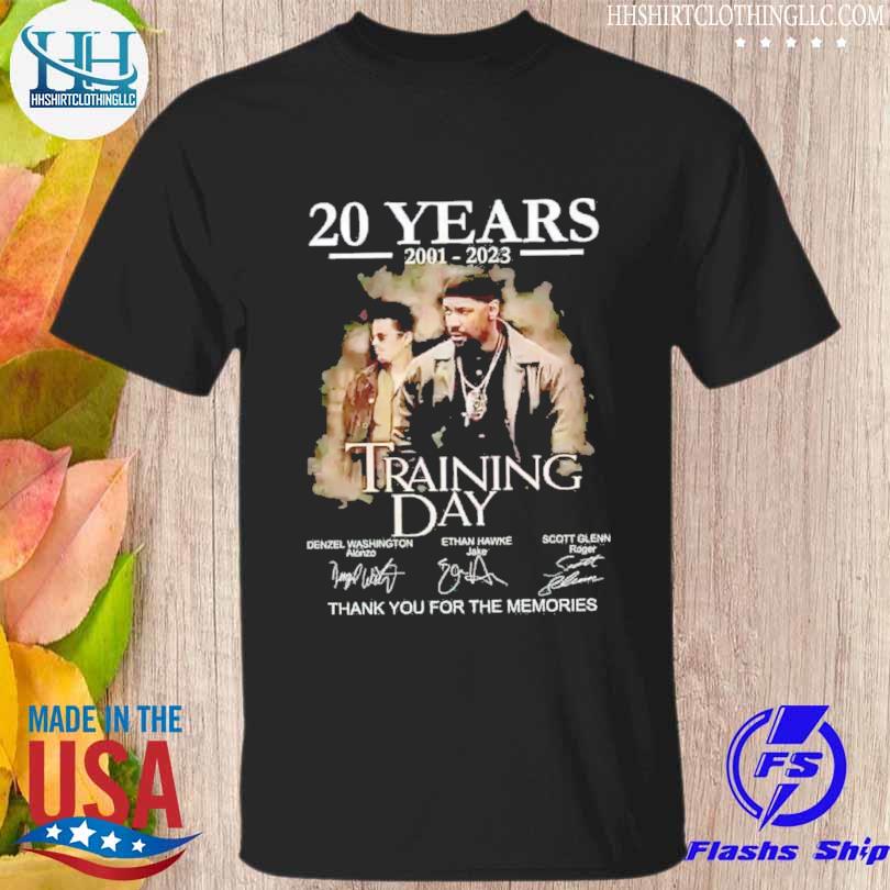 20 years 2001 2023 training day thank you for the memories signatures shirt