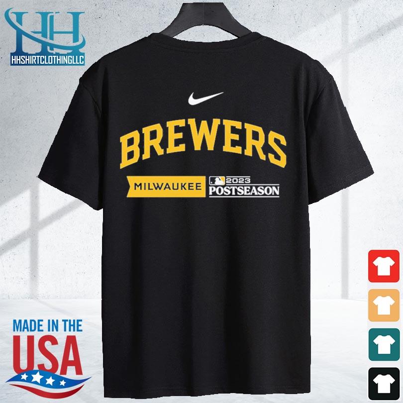 Original milwaukee Brewers Nike 2023 Postseason Legend Performance