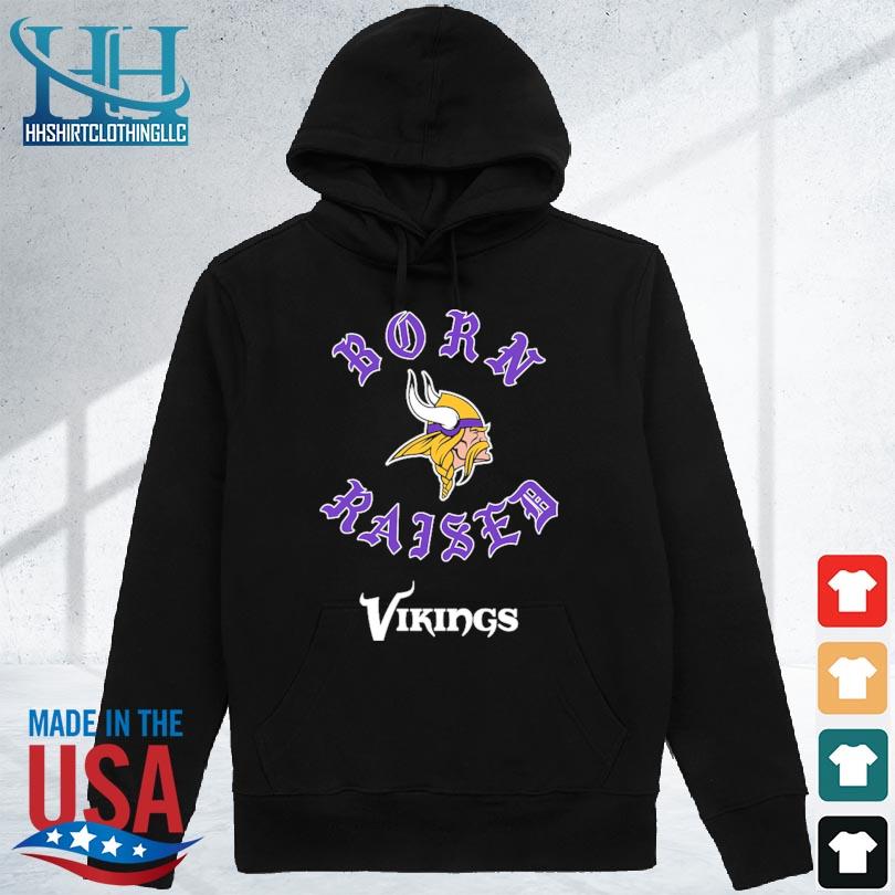 Unisex Minnesota Vikings Born x Raised Black Pullover Hoodie