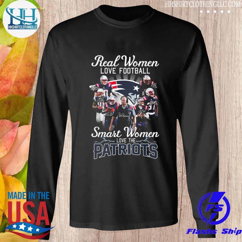 Real women love football smart women love the New England Patriots 2023  logo shirt, hoodie, sweater, long sleeve and tank top