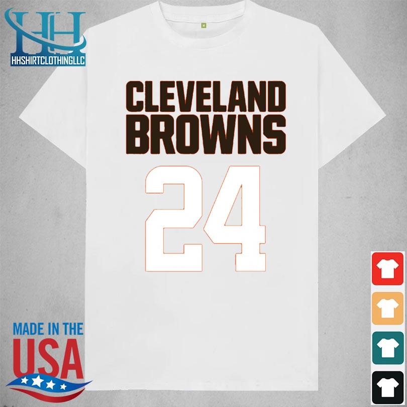 Youth Nick Chubb Brown Cleveland Browns Mainliner Player Name Number T-Shirt