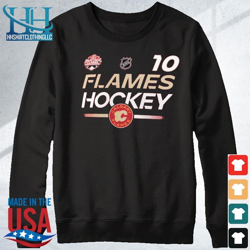 Official Jonathan huberdeau calgary flames 2023 nhl heritage classic name  and number T-shirt, hoodie, tank top, sweater and long sleeve t-shirt