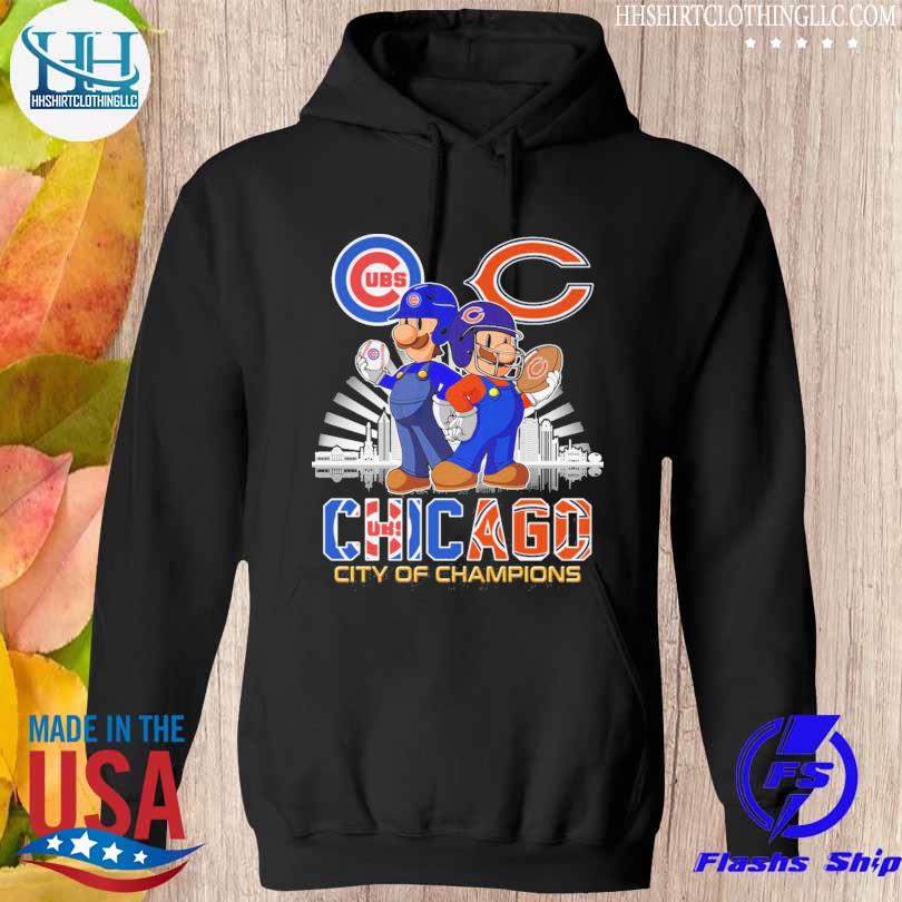 Chicago City Of Champions Mario Chicago Cubs and Mario Chicago