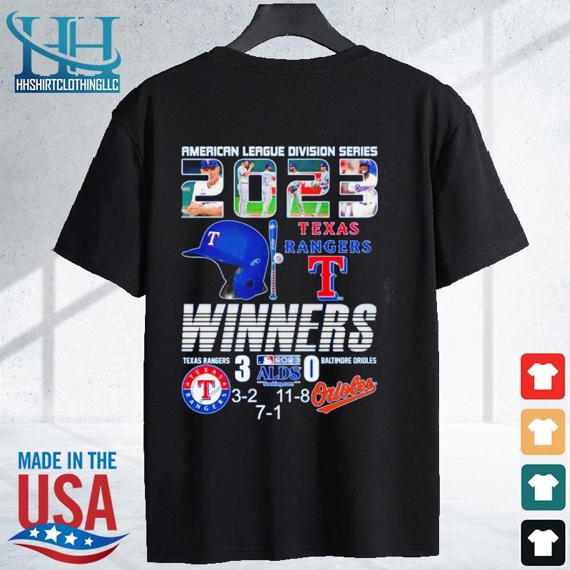 American League Division Series 2023 Texas Rangers Winners 3 – Baltimore  Orioles 0 T-shirt - Shibtee Clothing