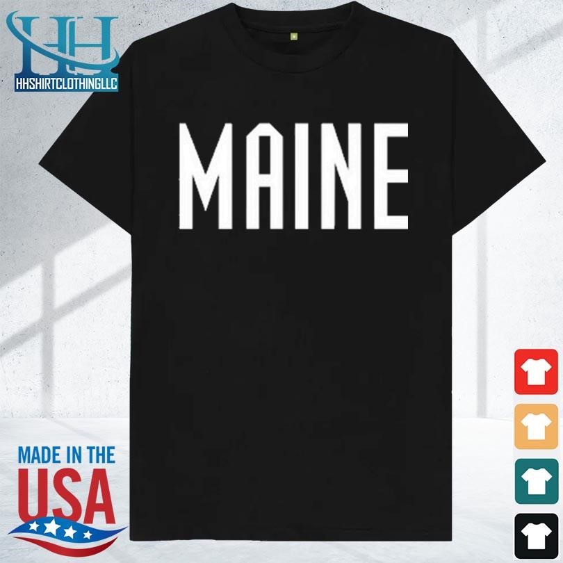 Boston wearing maine warmup 2023 shirt