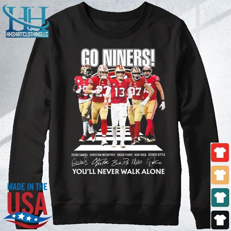 49ers Walking Abbey Road Signatures Shirt, hoodie, sweater, long sleeve and  tank top