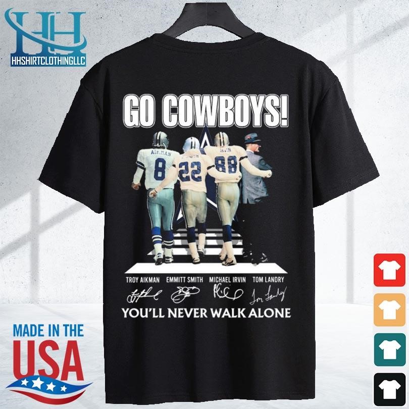 You'll Never Walk Alone Dallas Cowboys Abbey Road Signatures T Shirt,  hoodie, sweater, long sleeve and tank top