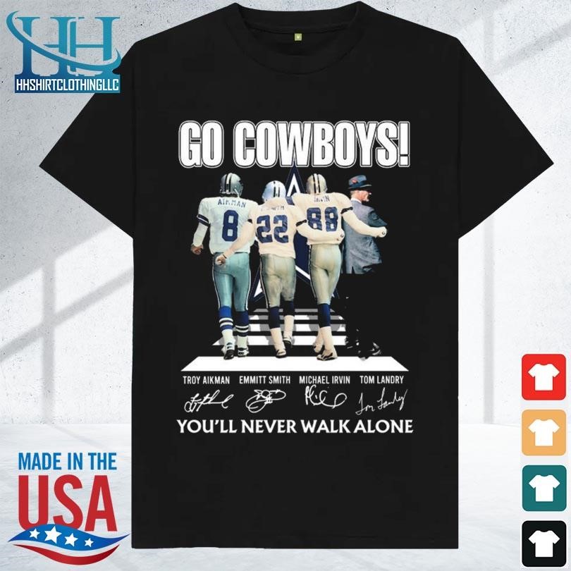 You'll Never Walk Alone Dallas Cowboys Abbey Road Signatures T Shirt,  hoodie, sweater, long sleeve and tank top