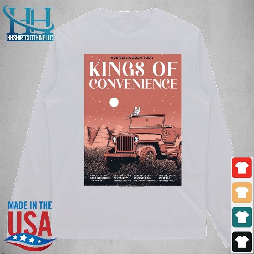 Kings of convenience tour 2024 australia shirt, hoodie, sweater, long