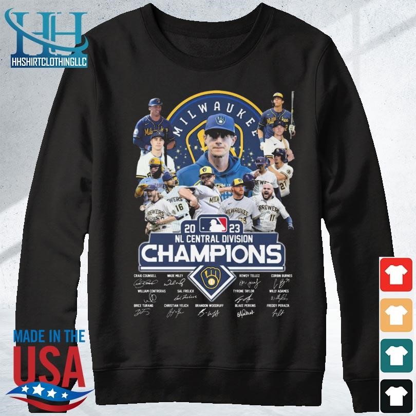 Official Milwaukee Brewers Team 2023 Nl Central Division Champions  Signatures Shirt, hoodie, sweater, long sleeve and tank top