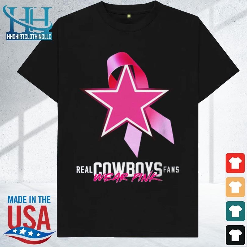 Real Cowboys fan wear pink breast cancer awareness Dallas Cowboys 2023 shirt
