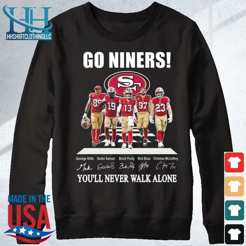 The Niners San Francisco 49ers Abbey Road Signatures 2023 T-shirt,Sweater,  Hoodie, And Long Sleeved, Ladies, Tank Top