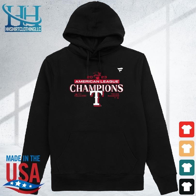 Texas rangers 2023 American league champions locker room shirt, hoodie ...