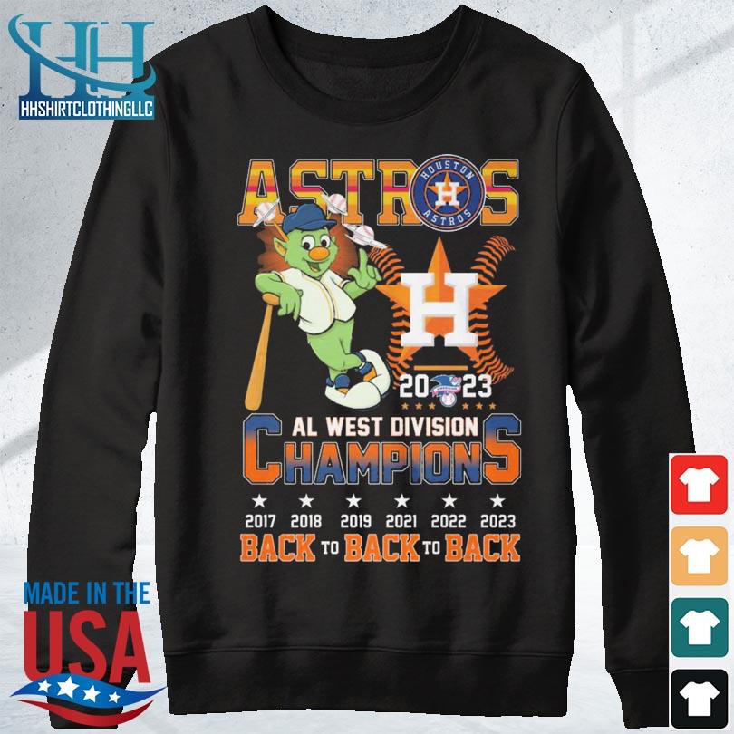 Official houston Astros AL West Division Champions Back To Back To Back T- Shirt, hoodie, sweatshirt for men and women