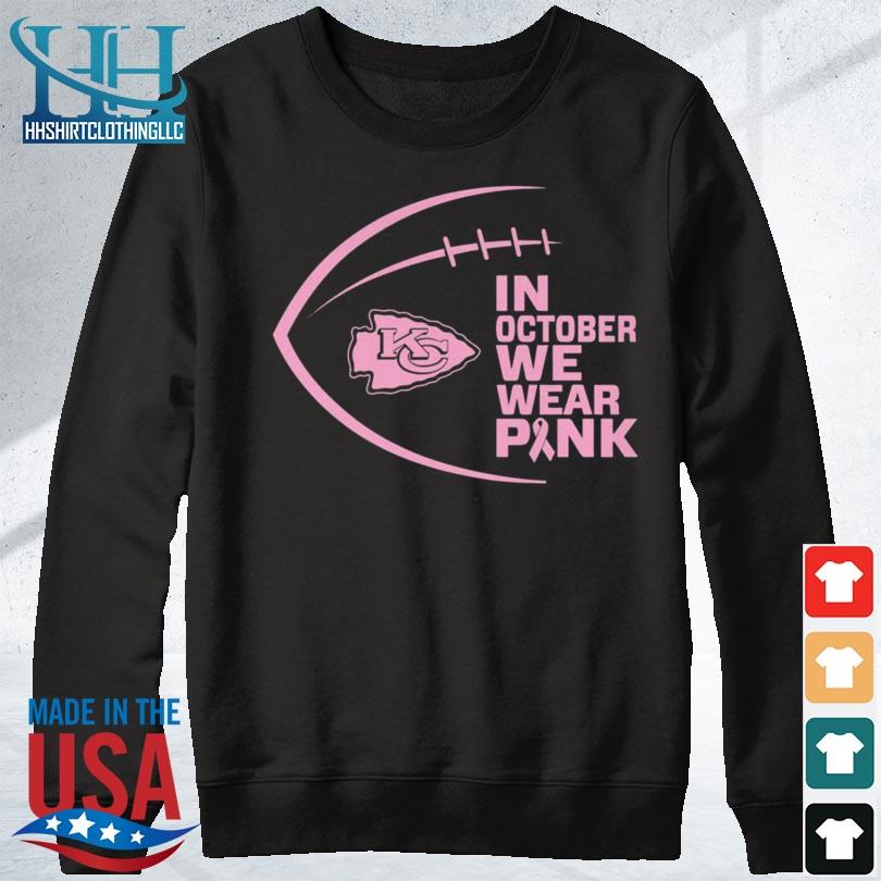 Breast Cancer In October we wear Kansas City Chiefs KC Pink Halloween shirt,  hoodie, sweater, long sleeve and tank top