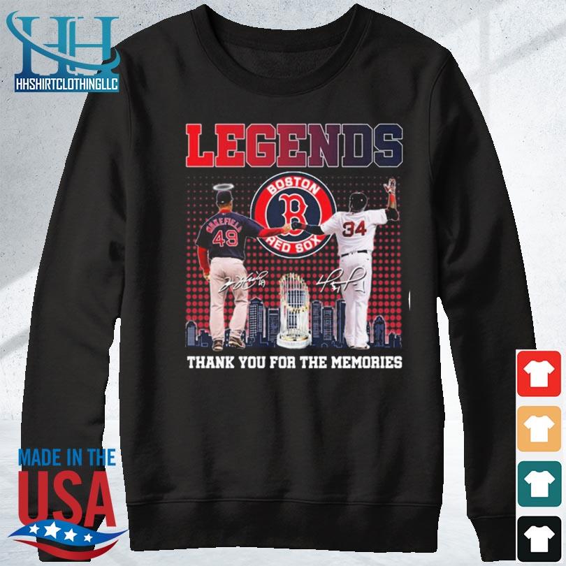 Legends boston red sox thank you for the memories shirt, hoodie, sweater,  long sleeve and tank top