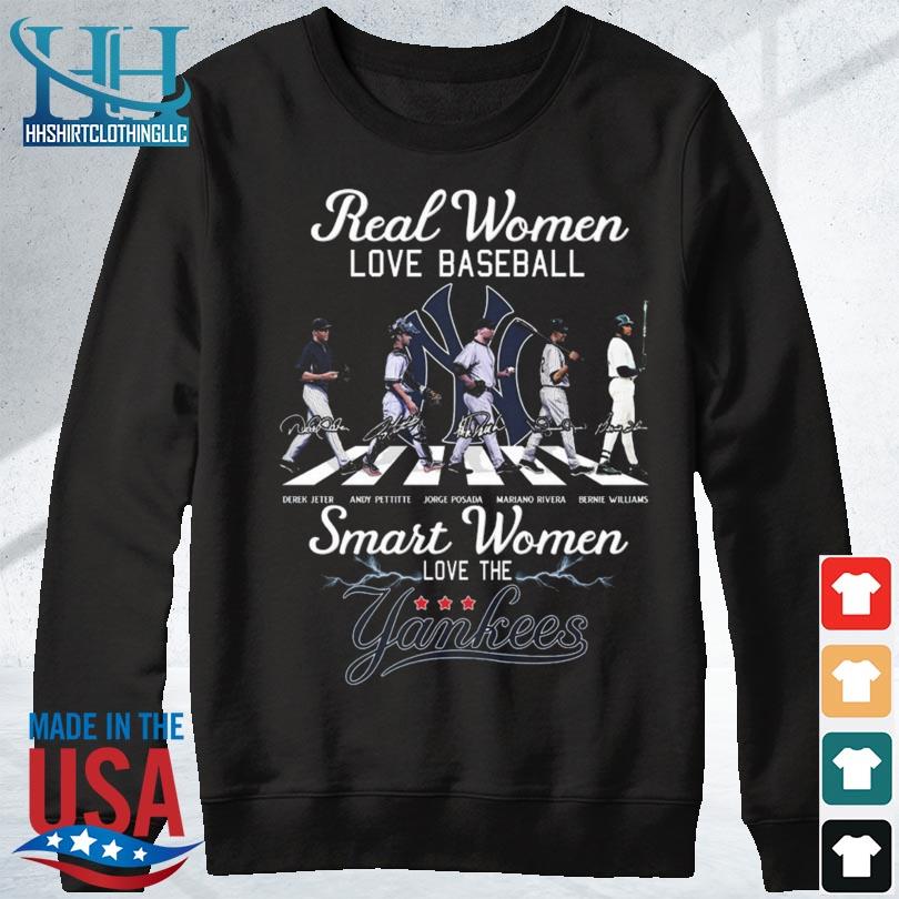 Real Women Love Baseball Smart Women Love The New York Yankees Abbey Road  Signatures shirt, hoodie, sweater, long sleeve and tank top