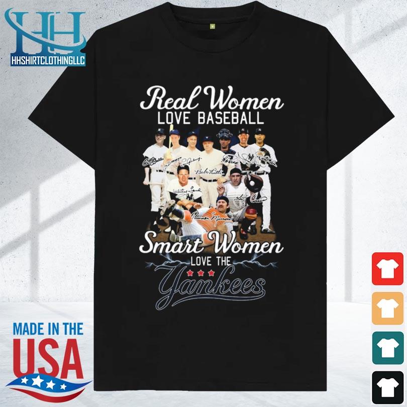 Real Women Love Football Smart Women Love The New York Yankees 2023 Diamond  Hearshirt