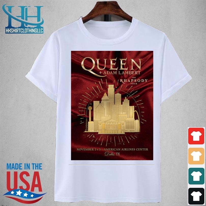 Queen adam lambert in concert show in Dallas nov 2 & 3 2023 shirt