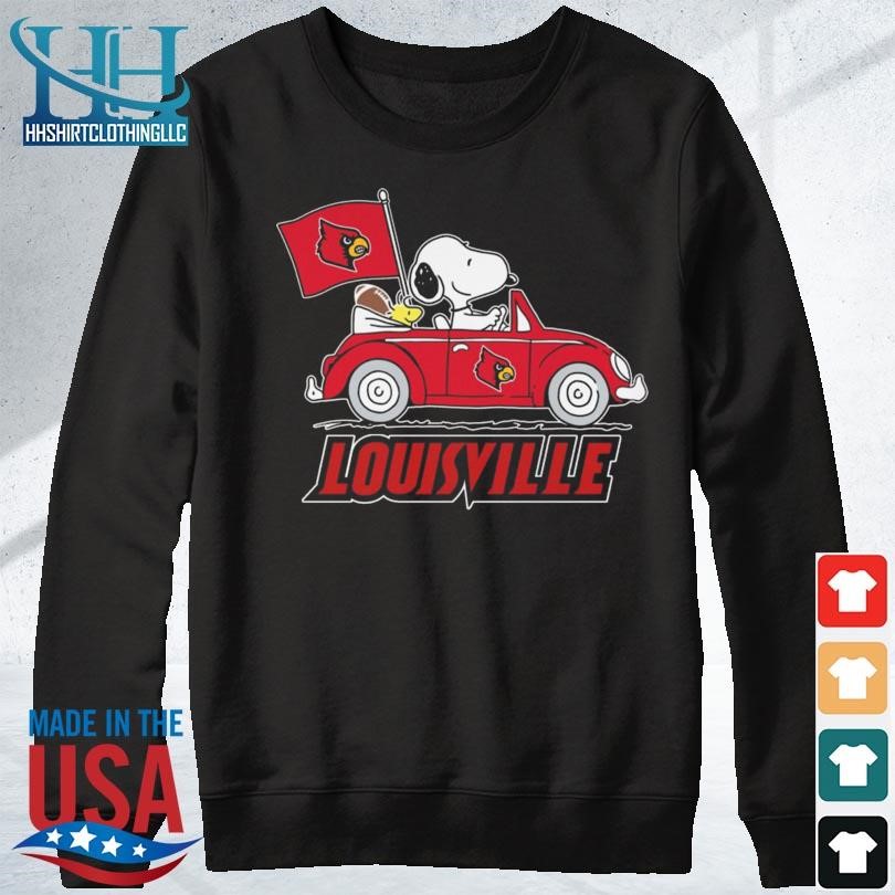 Snoopy and Woodstock go Louisville Cardinals Go Cars 2023 shirt, hoodie,  sweater, long sleeve and tank top