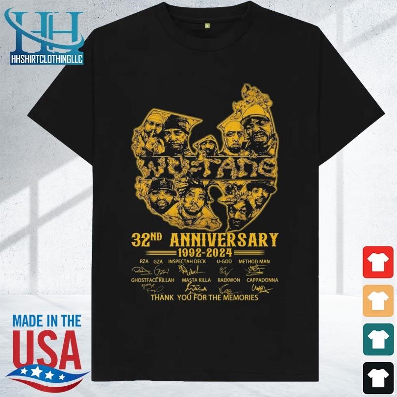 Wu tang clan 32nd anniversary 1992 2024 thank you for the memories shirt