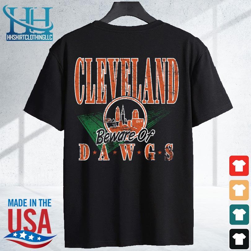 Cleveland beware of dawgs mineral wash s shirt den