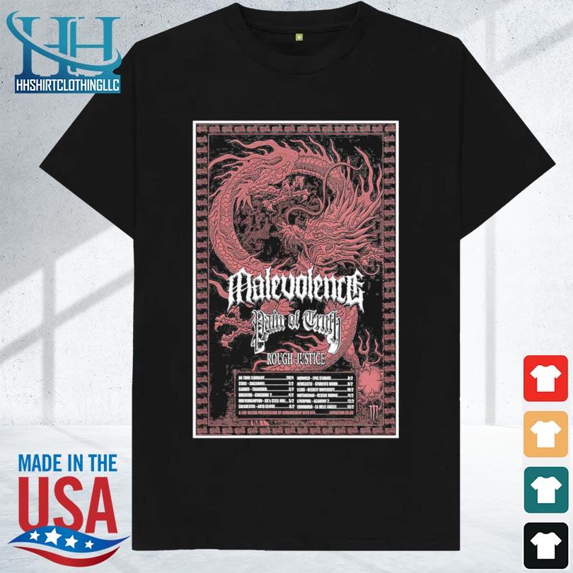 Official malevolence Tour UK Club '24 Poster shirt