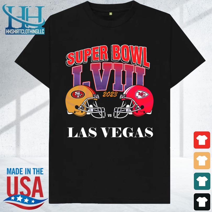 Funny super bowl lviii 2023 49ers vs Chiefs las vegas shirt