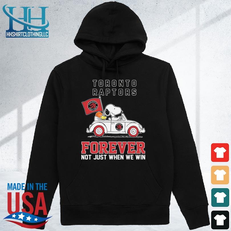 2024 Snoopy and Woodstock driving car toronto raptors forever not just when we win s hoodie den