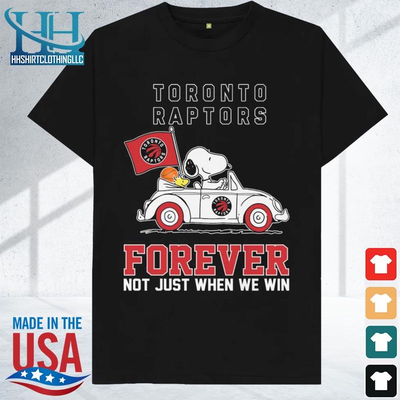 2024 Snoopy and Woodstock driving car toronto raptors forever not just when we win shirt