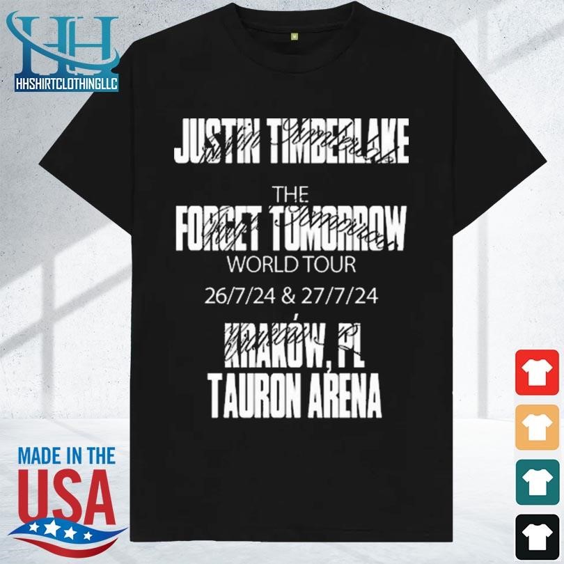 Justin timberlake the forget tomorrow world tour 2024 shirt