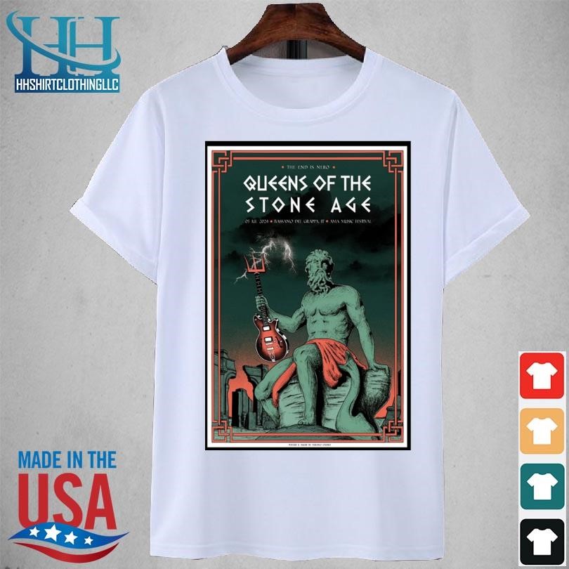 Awesome Queens of the stone age ama music festival bassano del grappa italy nov 5 2024 poster shirt