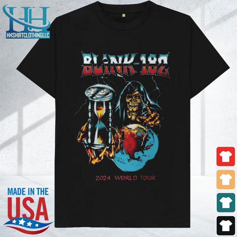 Funny Blink-182 2024 world tour shirt